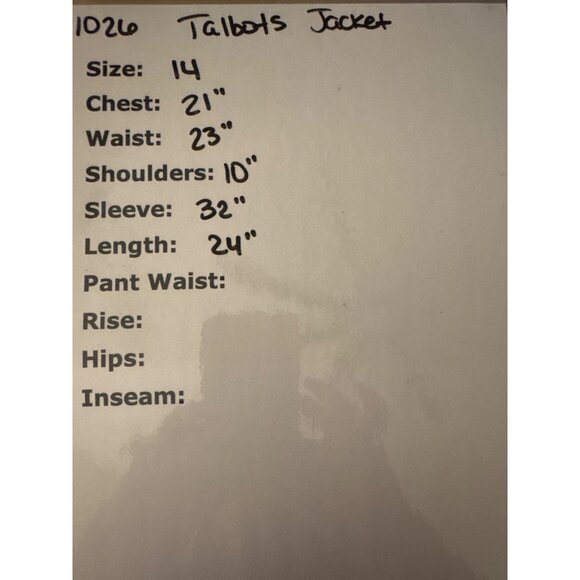 Talbots Womens Navy Blue Velvet Jacket Size 14 - Picture 9 of 9